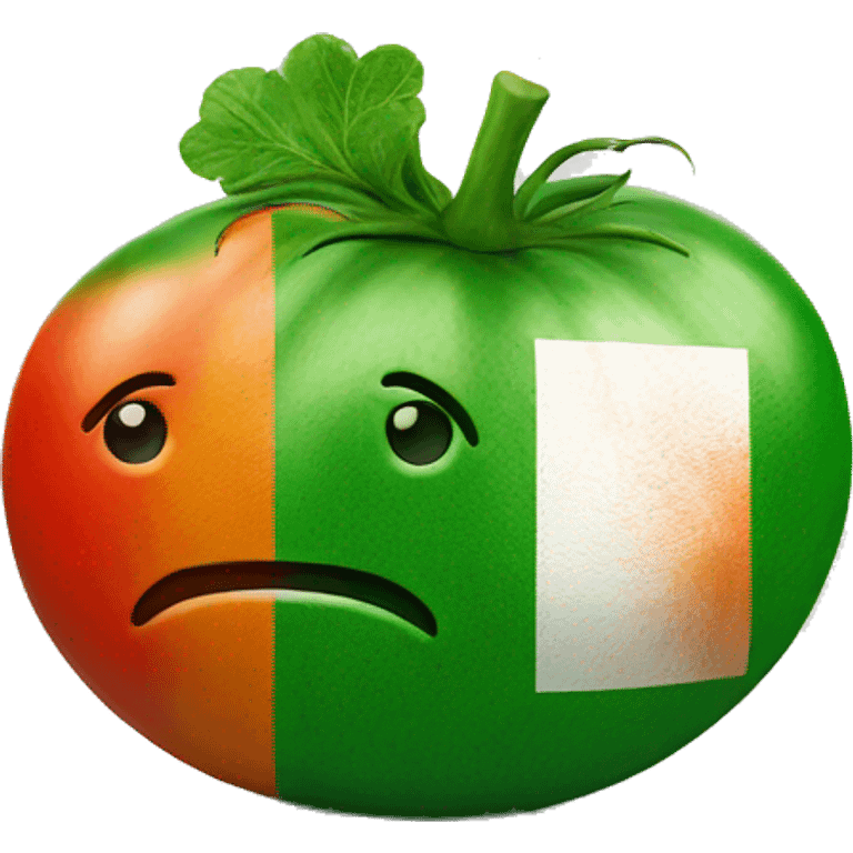 irish flag with tomato o emoji