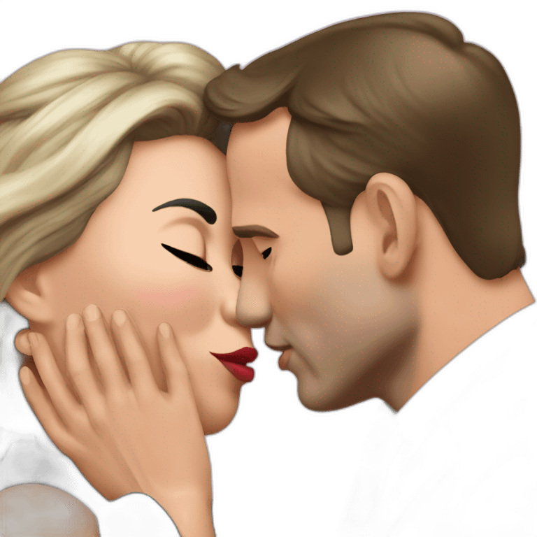 Kim Jong kiss macron emoji