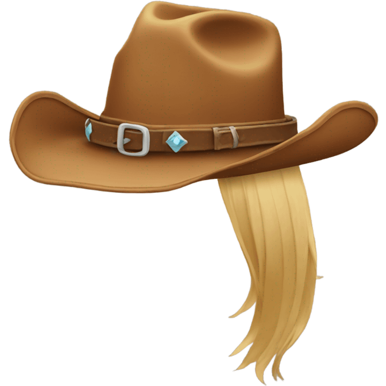 Cowgirl hat emoji