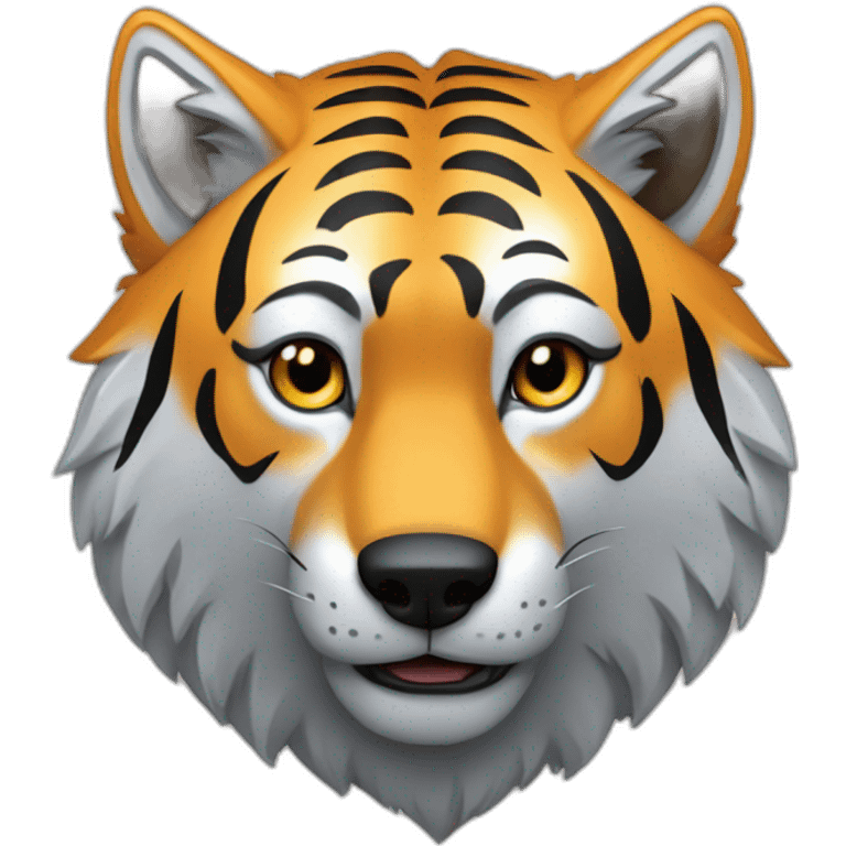 Un loup sur un tigre emoji