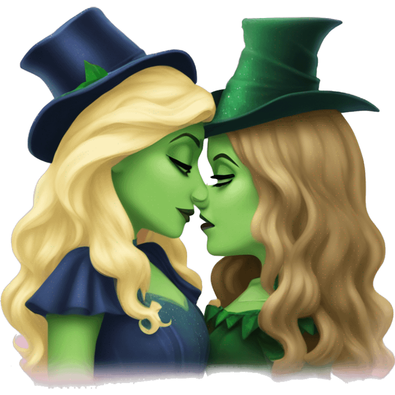 elphaba and glinda kissing emoji