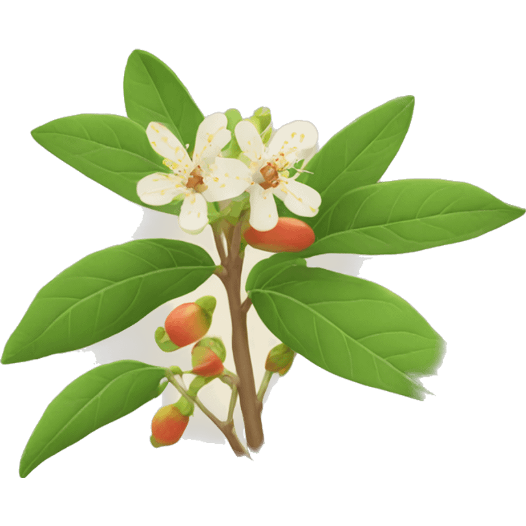 (style Apple Emoji) "ashwagandha with flower"  emoji