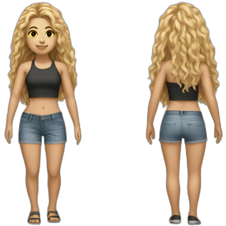 shakira realistic full body emoji