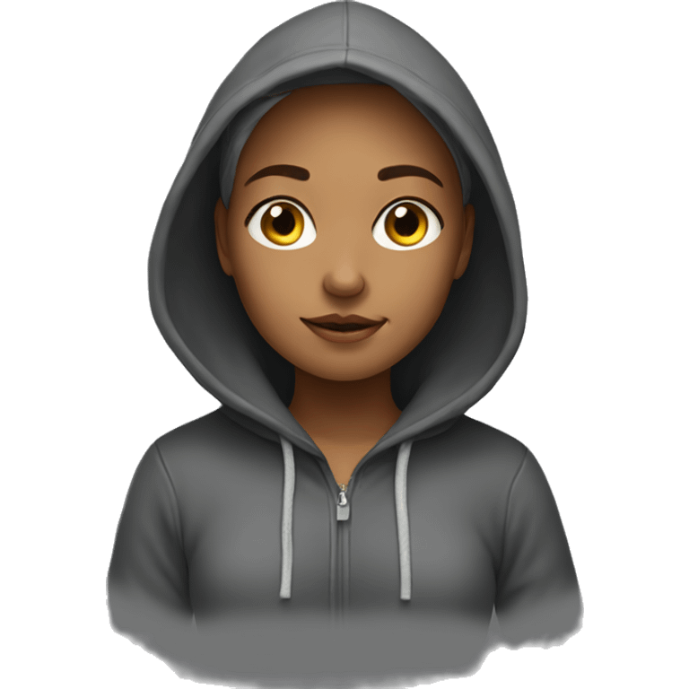 Girl with hoodie  emoji