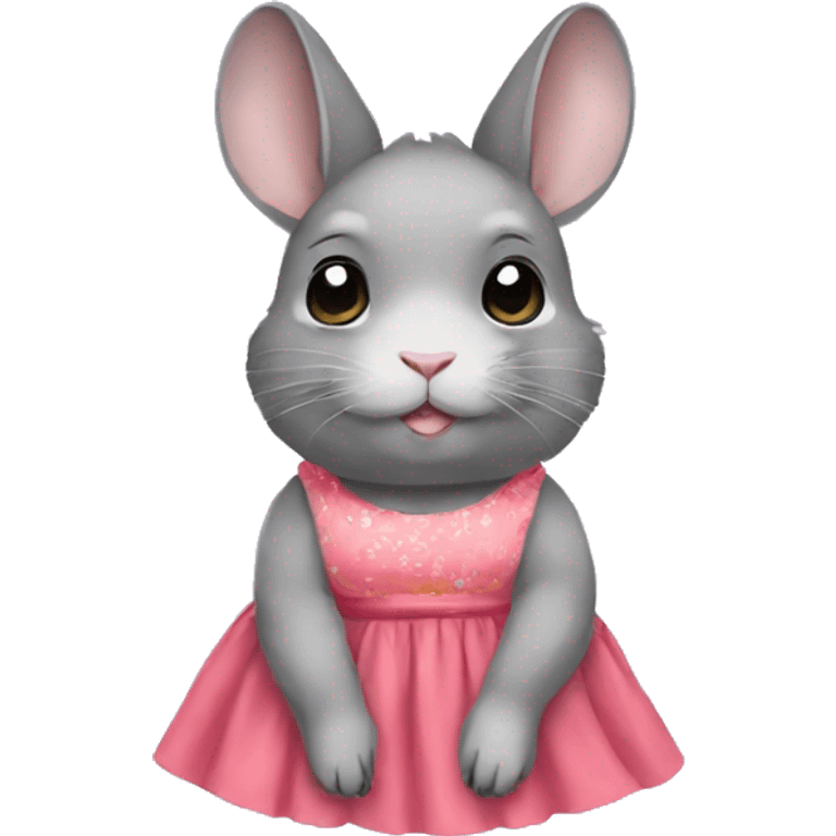 chinchilla in a dress emoji