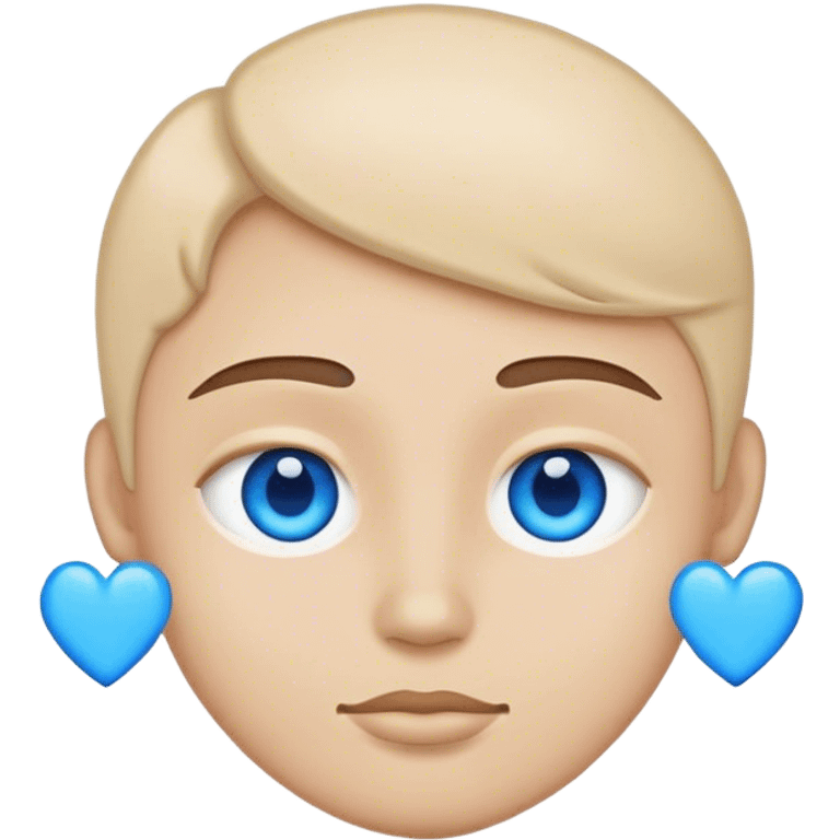 emoji face blue hearts instead of eyes emoji