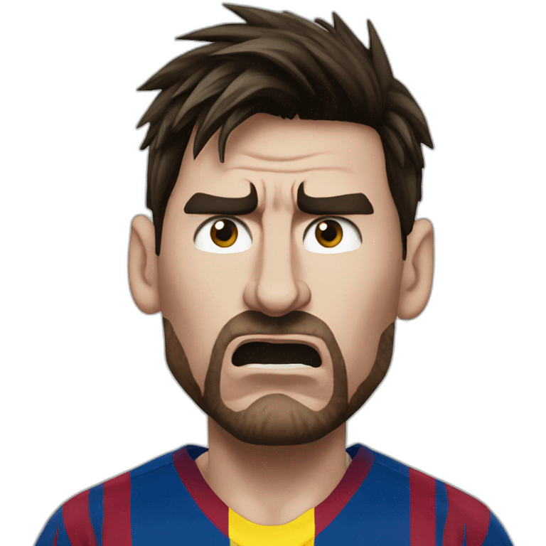 Lionel Messi being angry  emoji