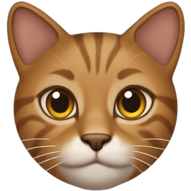 a brown cat who draws emoji