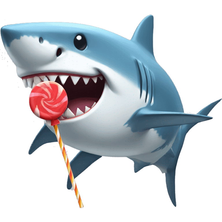 Shark with a lollipop  emoji