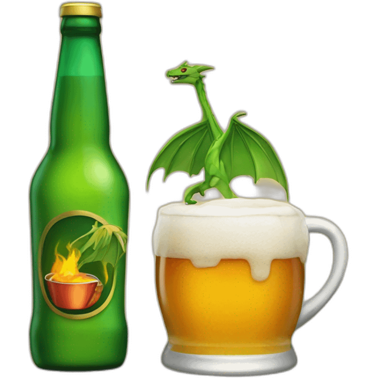 Dracaufeu drink beer emoji