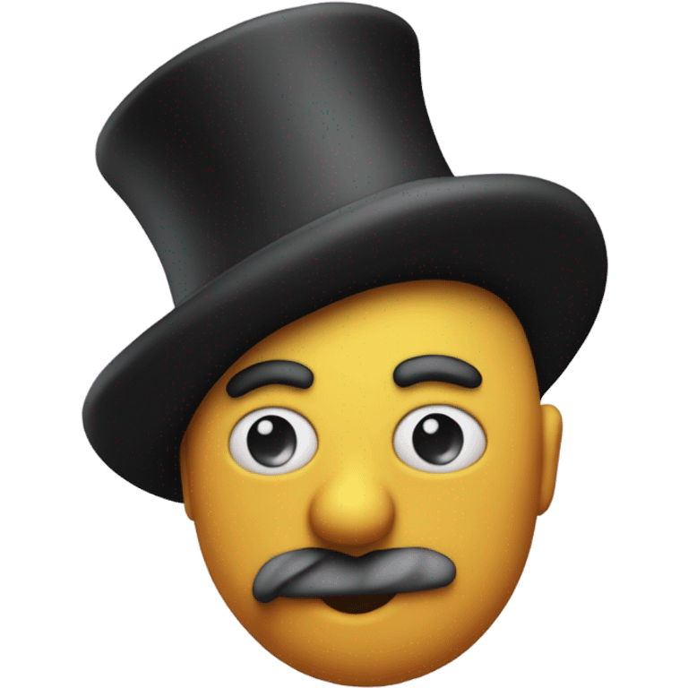 Play dough man with tophat emoji