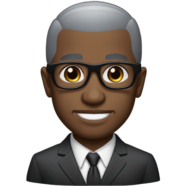 deon sanders with small round face and suit and glasses and buzz cut and small black eyes and small gray beard and small black eyes and wrinkled forehead emoji