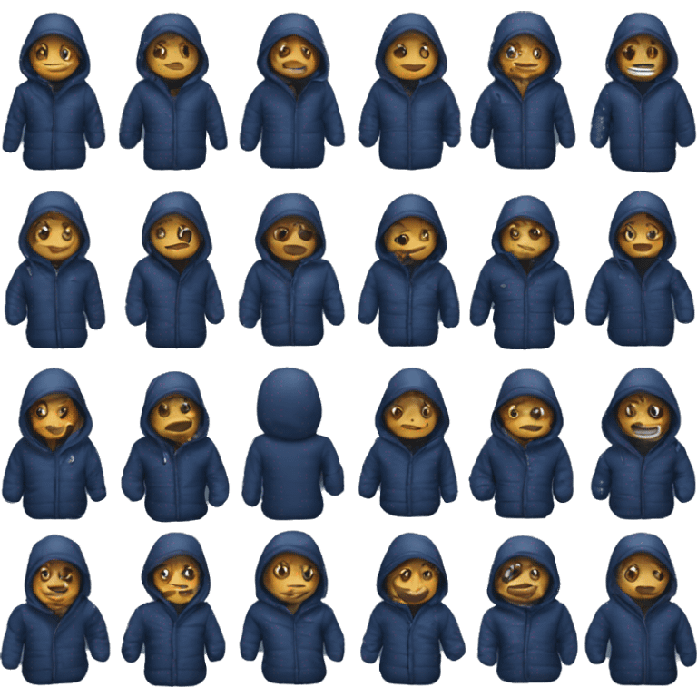 Dark blue puffer coat emoji