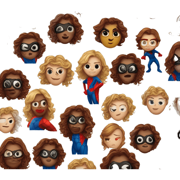 Spider man is white girl with curly hair  emoji