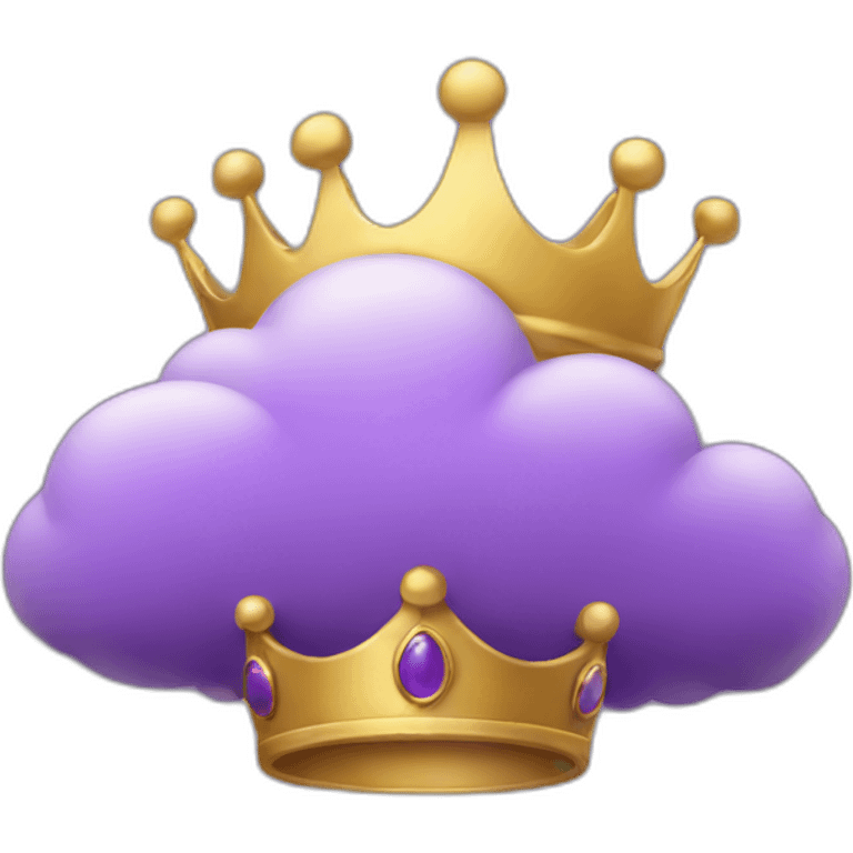 purple cloud with gold crown  emoji