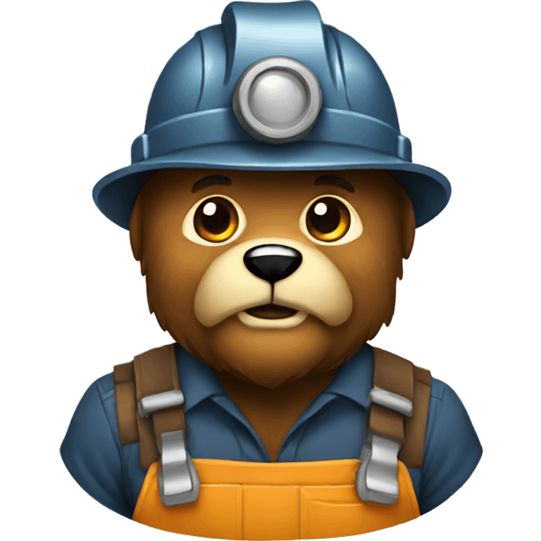 miner bear emoji