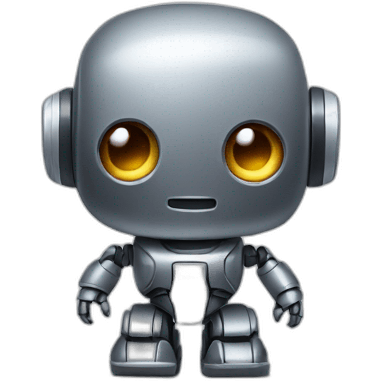 cute space gray robot emoji