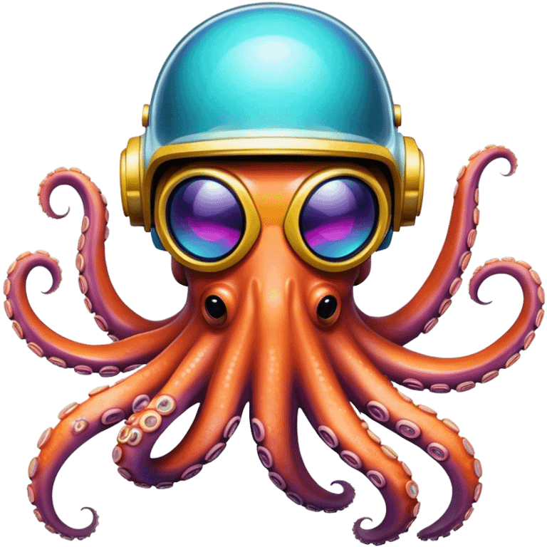 Octopus with daft punk helmet sticket emoji