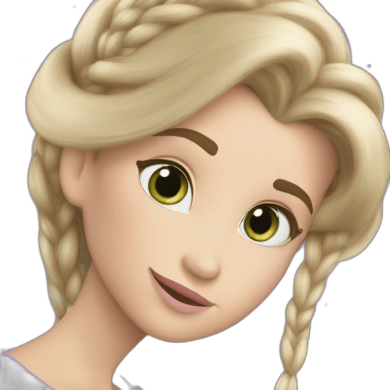 rapunzel kissing cinderella emoji