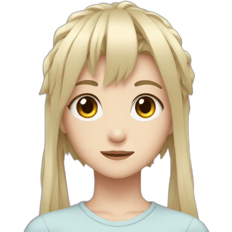 Anime girl with boy head emoji