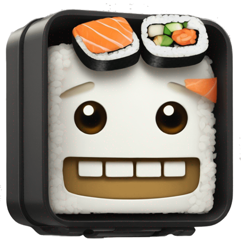 Sushi bento box robot emoji