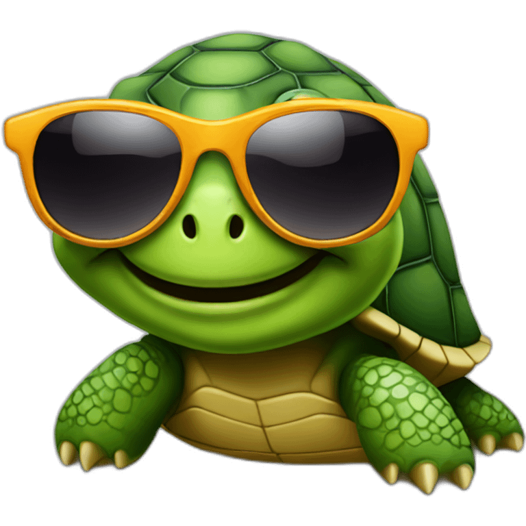 a turtle with sunglass emoji