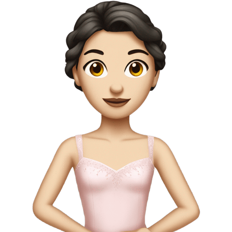 caucasian ballerina with dark hair  emoji