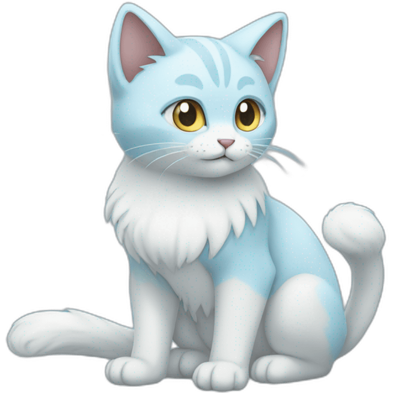 Sitting-bicolor-ice-type-lightblue-cat-pokemon emoji