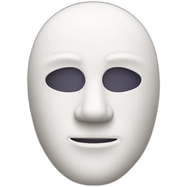 Guy with a white carmeval mask emoji