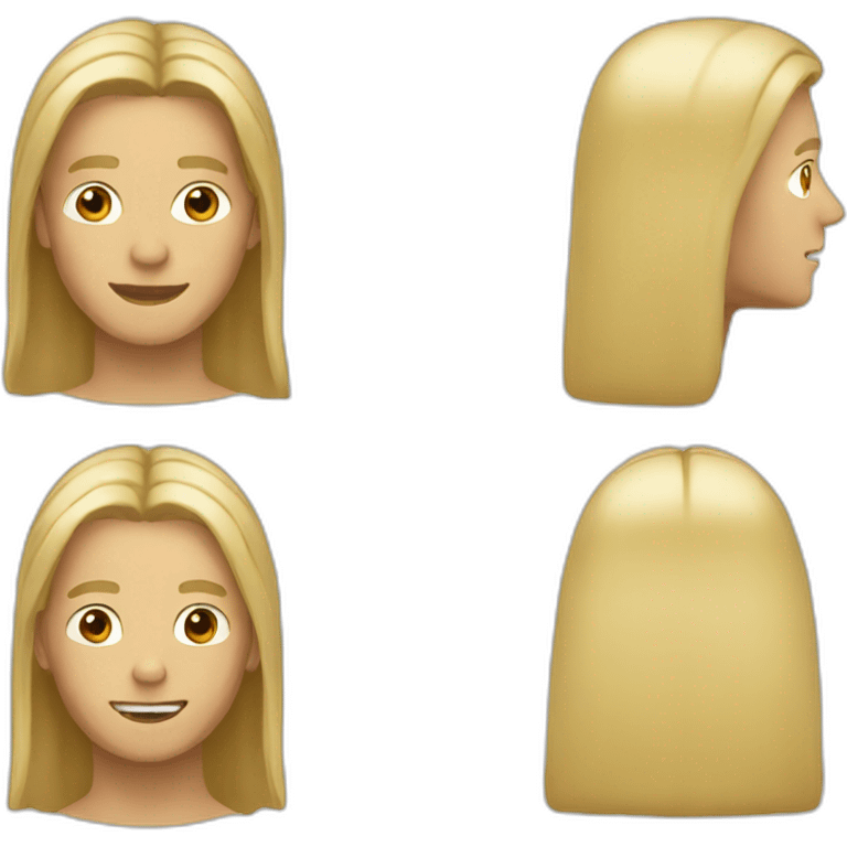 Men long blond hair emoji