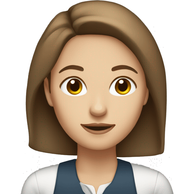 bbbb Caucasian woman with brown hair  at work emoji