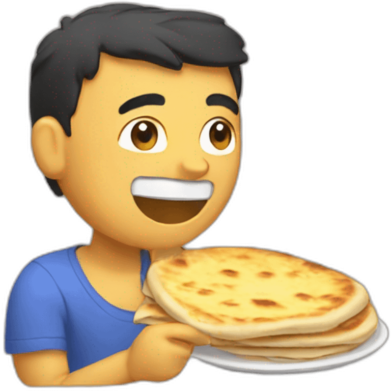 bro eating cheese naans emoji