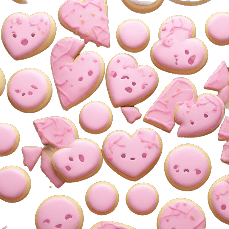 Cute Pink sugar cookies  emoji