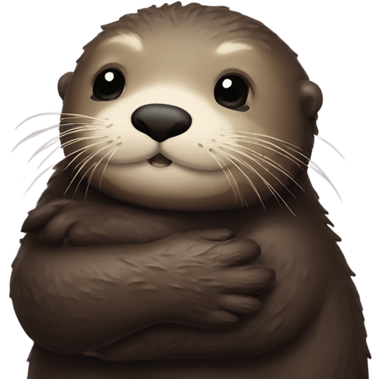 Sea otter hugging  emoji