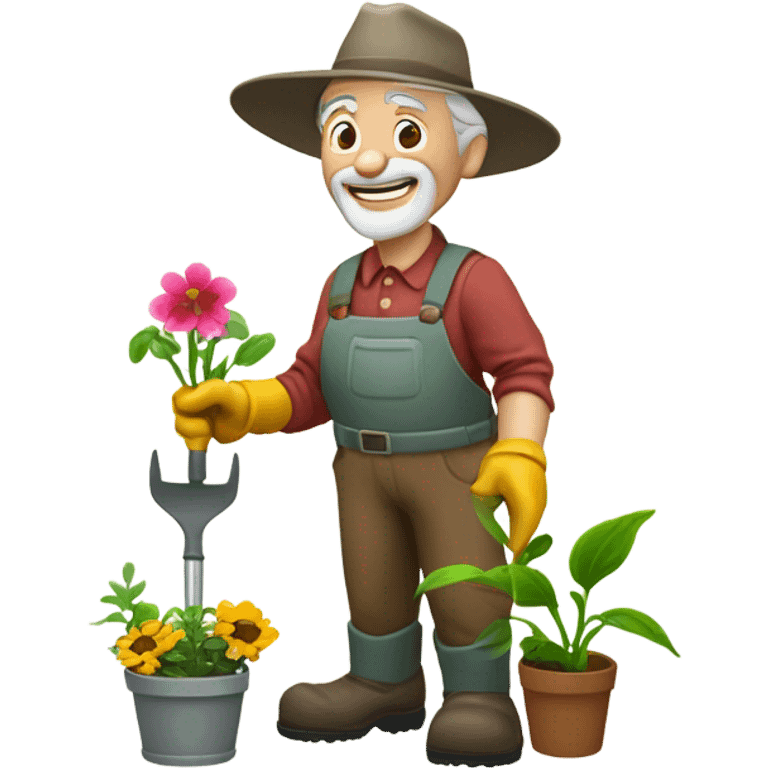 grandfather gardener emoji