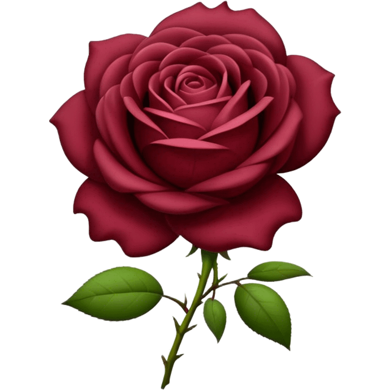 Maroon coloured rose emoji