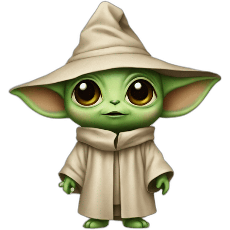 cutie alien whole body similar to baby yoda with a college mortarboard emoji