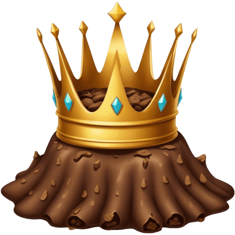 Poop with crown emoji