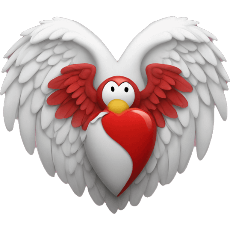 Heart with red wings emoji