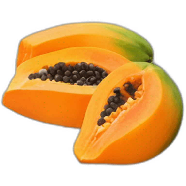 papaya slices with white milk powder on a bowl emoji