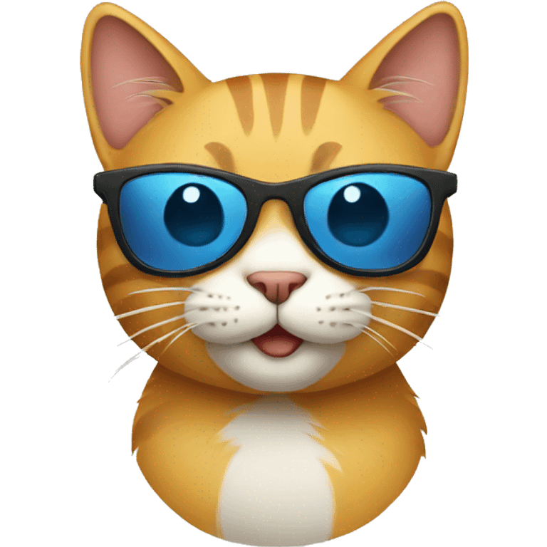 cat with sunglasses smiling emoji