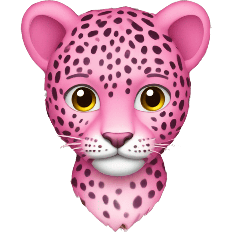 Full body pink leopard emoji