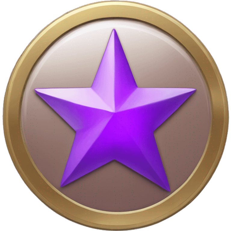 purple coin with a purple tetrahedral star inside emoji