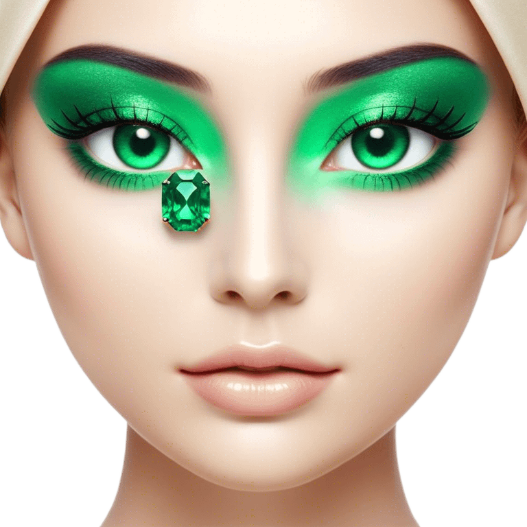 Cinematic Realistic Emerald Emoji, Deep and lush, with a vibrant green hue that catches light, creating a brilliant, sparkling effect across its polished surface. The facets of the gem catch the light in rich, deep reflections, radiating a sense of luxury and nature. Soft glowing outline, capturing the essence of natural beauty and timeless elegance in a vivid emerald. emoji