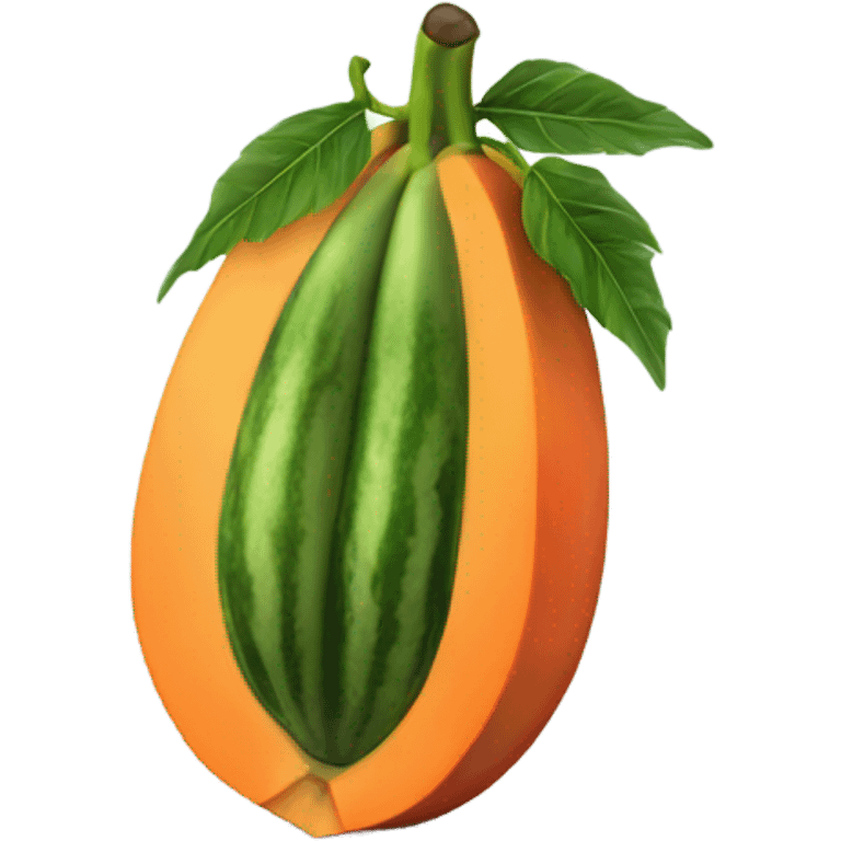 Realistic Papaya  emoji