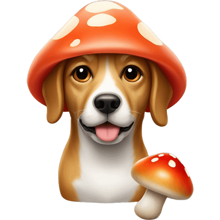 Dog with a mushroom emoji