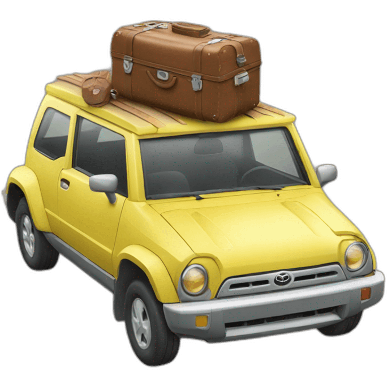 Toyota cactus full of suitcases emoji