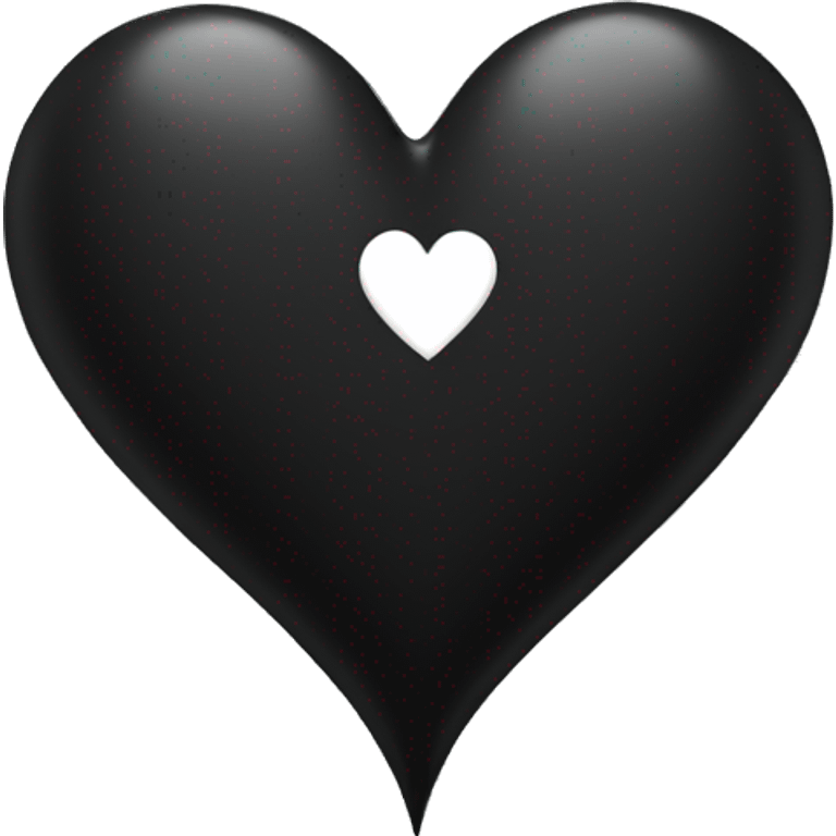 Black heart with white heart attached  emoji