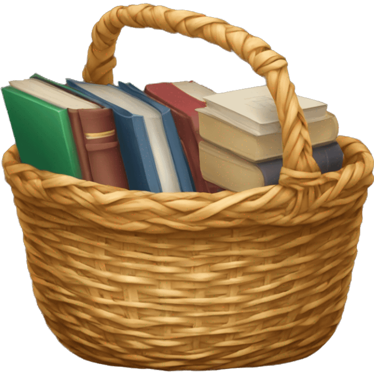 basket with books inside  emoji