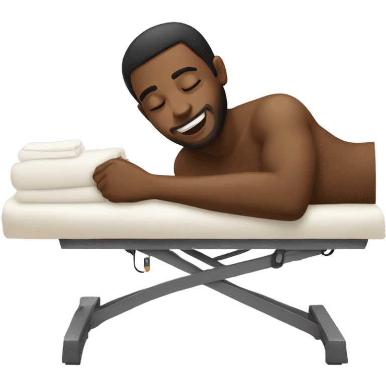 Black man getting massage  emoji